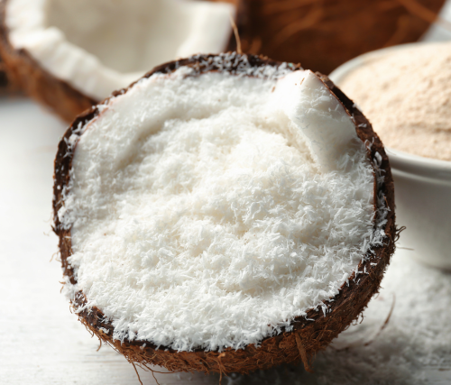 Our Desiccated Coconut is finely grated, dried, and unsweetened coconut meat. It is made by precisely removing moisture from fresh coconut flesh, creating a lightweight and long-lasting product that retains the natural flavor and aroma of fresh coconut. With a low moisture content of less than 3% and a high fat content of 65% (±3%), it is a perfect ingredient for the food industry. We offer both fine and medium grades. It is widely used in baking, confectionery, and cooking—ideal for cakes, cookies, energy bars, desserts, and even savory dishes in tropical and Asian cuisines. We typically pack in 25 kg (3-ply) paper sacks with an inner plastic lining. Private label (OEM) customization is also available upon request.